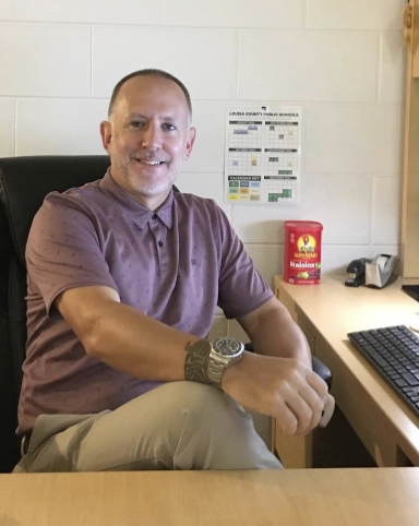 Shaun Woody, pictured here in his office, reflects on his path to becoming an administrator. 
